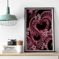 Polynesia Valentines Day Forever In My Heart Tattoo Canvas Wall Art Pink Style LT9 - Polynesian Pride