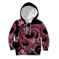 Polynesia Valentines Day Forever In My Heart Tattoo Kid Hoodie Pink Style LT9 Hoodie Pink - Polynesian Pride