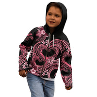 Polynesia Valentines Day Forever In My Heart Tattoo Kid Hoodie Pink Style LT9 - Polynesian Pride
