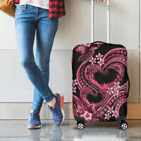 Polynesia Valentines Day Forever In My Heart Tattoo Luggage Cover Pink Style LT9 - Polynesian Pride