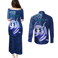 Personalised Northern Mariana Islands Couples Matching Puletasi and Long Sleeve Button Shirt Commonwealth Day 2024 LT9 - Polynesian Pride