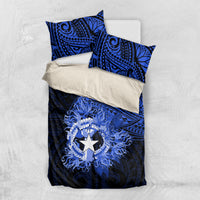 Northern Mariana Islands Ylang-ylang Mwarmwar Bedding Set Polynesian Blue Style