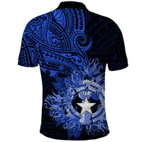 Northern Mariana Islands Ylang-ylang Mwarmwar Polo Shirt Polynesian Blue Style LT9 - Polynesian Pride
