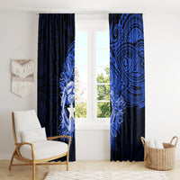 Northern Mariana Islands Ylang-ylang Mwarmwar Window Curtain Polynesian Blue Style