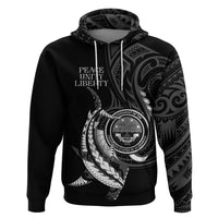 Personalised FSM Culture Day Zip Hoodie Hammerhead Shark Tribal 2024 LT9 Pullover Hoodie Black - Polynesian Pride