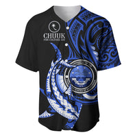 Personalised Chuuk FSM Culture Day Baseball Jersey Hammerhead Shark Tattoo 2024 LT9 Blue - Polynesian Pride