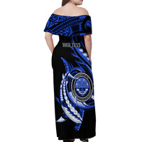 Personalised Chuuk FSM Culture Day Off Shoulder Maxi Dress Hammerhead Shark Tattoo 2024 LT9 - Polynesian Pride