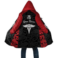 New Zealand Nurse RN 2026 Personalised Cloak Red Maori Pattern Cultural Pride LT9 Unisex Red - Polynesian Pride