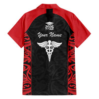 New Zealand Nurse RN 2026 Personalised Hawaiian Shirt Red Maori Pattern Cultural Pride LT9 - Polynesian Pride