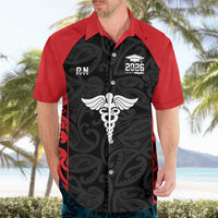 New Zealand Nurse RN 2026 Personalised Hawaiian Shirt Red Maori Pattern Cultural Pride LT9 - Polynesian Pride