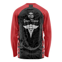 New Zealand Nurse RN 2026 Personalised Long Sleeve Shirt Red Maori Pattern Cultural Pride LT9 - Polynesian Pride