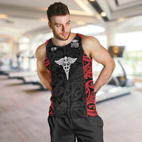 New Zealand Nurse RN 2026 Personalised Men Tank Top Red Maori Pattern Cultural Pride LT9 Red - Polynesian Pride