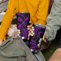 Hawaii Oahu Islands Pacific Plumeria Tumbler Cup Purple Polynesian Tattoo