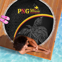 Papua New Guinea 50th Independence Day Beach Blanket Simple Oro Tapa Pattern LT9 - Polynesian Pride