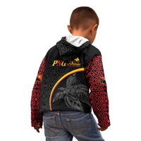 Papua New Guinea 50th Independence Day Kid Hoodie Simple Oro Tapa Pattern - Polynesian Pride
