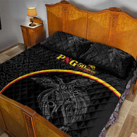 Papua New Guinea 50th Independence Day Quilt Bed Set Simple Oro Tapa Pattern - Polynesian Pride