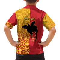 Papua New Guinea Oro Tapa Personalised Family Matching Tank Maxi Dress and Hawaiian Shirt Simple Bird of Paradise Style - Polynesian Pride
