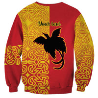 Papua New Guinea Oro Tapa Personalised Sweatshirt Simple Bird of Paradise Style LT9 - Polynesian Pride