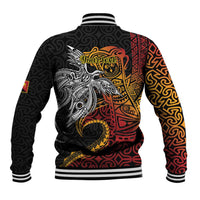 Papua New Guinea Sepik Personalised Baseball Jacket PNG Bird of Paradise Tattoo LT9 - Polynesian Pride