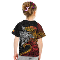 Papua New Guinea Sepik Personalised Kid T Shirt PNG Bird of Paradise Tattoo - Polynesian Pride