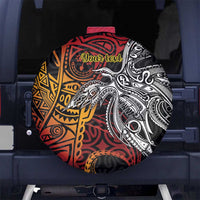 Papua New Guinea Sepik Personalised Spare Tire Cover PNG Bird of Paradise Tattoo - Polynesian Pride