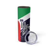 Personalised PNG Bougainville Skinny Tumbler Bird of Paradise Tattoo Flag Motif - Polynesian Pride