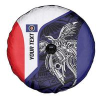 Personalised PNG Bougainville Spare Tire Cover Bird of Paradise Tattoo Flag Motif - Polynesian Pride