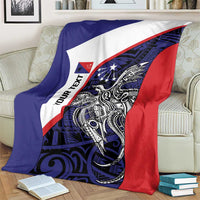 Personalised PNG Central Province Blanket Bird of Paradise Tattoo Flag Motif - Polynesian Pride