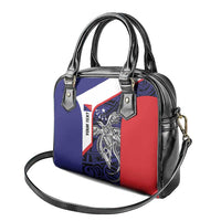 Personalised PNG Central Province Shoulder Handbag Bird of Paradise Tattoo Flag Motif - Polynesian Pride