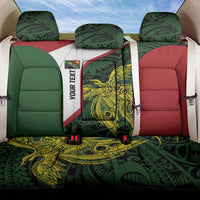 Personalised PNG Chimbu Province Back Car Seat Cover Bird of Paradise Tattoo Flag Motif - Polynesian Pride