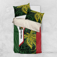 Personalised PNG Chimbu Province Bedding Set Bird of Paradise Tattoo Flag Motif - Polynesian Pride