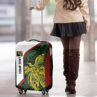 Personalised PNG Chimbu Province Luggage Cover Bird of Paradise Tattoo Flag Motif - Polynesian Pride