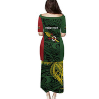 Personalised PNG Chimbu Province Puletasi Bird of Paradise Tattoo Flag Motif - Polynesian Pride