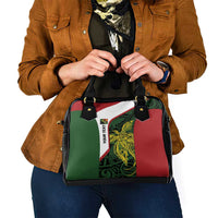 Personalised PNG Chimbu Province Shoulder Handbag Bird of Paradise Tattoo Flag Motif - Polynesian Pride