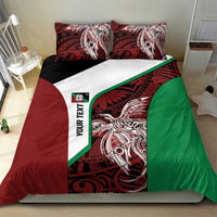 Personalised PNG East New Britain Province Bedding Set Bird of Paradise Tattoo Flag Motif - Polynesian Pride