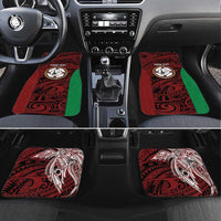 Personalised PNG East New Britain Province Car Mats Bird of Paradise Tattoo Flag Motif - Polynesian Pride