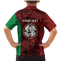 Personalised PNG East New Britain Province Family Matching Mermaid Dress and Hawaiian Shirt Bird of Paradise Tattoo Flag Motif - Polynesian Pride