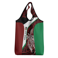 Personalised PNG East New Britain Province Grocery Bag Bird of Paradise Tattoo Flag Motif - Polynesian Pride