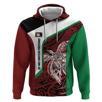 Personalised PNG East New Britain Province Hoodie Bird of Paradise Tattoo Flag Motif - Polynesian Pride
