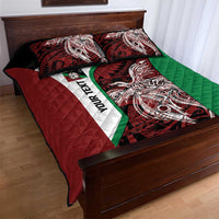 Personalised PNG East New Britain Province Quilt Bed Set Bird of Paradise Tattoo Flag Motif - Polynesian Pride