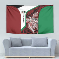 Personalised PNG East New Britain Province Tapestry Bird of Paradise Tattoo Flag Motif - Polynesian Pride