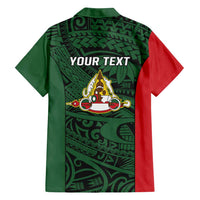 Personalised PNG East Sepik Province Family Matching Long Sleeve Bodycon Dress and Hawaiian Shirt Bird of Paradise Tattoo Flag Motif - Polynesian Pride