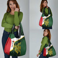 Personalised PNG East Sepik Province Grocery Bag Bird of Paradise Tattoo Flag Motif - Polynesian Pride