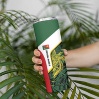 Personalised PNG East Sepik Province Skinny Tumbler Bird of Paradise Tattoo Flag Motif - Polynesian Pride