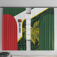 Personalised PNG East Sepik Province Window Curtain Bird of Paradise Tattoo Flag Motif - Polynesian Pride