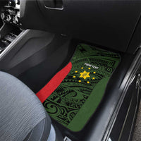 Personalised PNG Eastern Highlands Car Mats Bird of Paradise Tattoo Flag Motif LT9 - Polynesian Pride