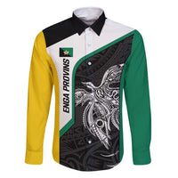 Personalised PNG Enga Province Family Matching Mermaid Dress and Hawaiian Shirt Bird of Paradise Tattoo Flag Motif - Polynesian Pride