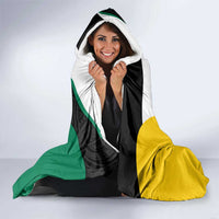 Personalised PNG Enga Province Hooded Blanket Bird of Paradise Tattoo Flag Motif - Polynesian Pride