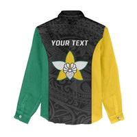 Personalised PNG Enga Province Women Casual Shirt Bird of Paradise Tattoo Flag Motif - Polynesian Pride