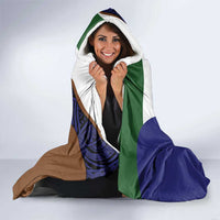 Personalised PNG Manus Province Hooded Blanket Bird of Paradise Tattoo Flag Motif - Polynesian Pride